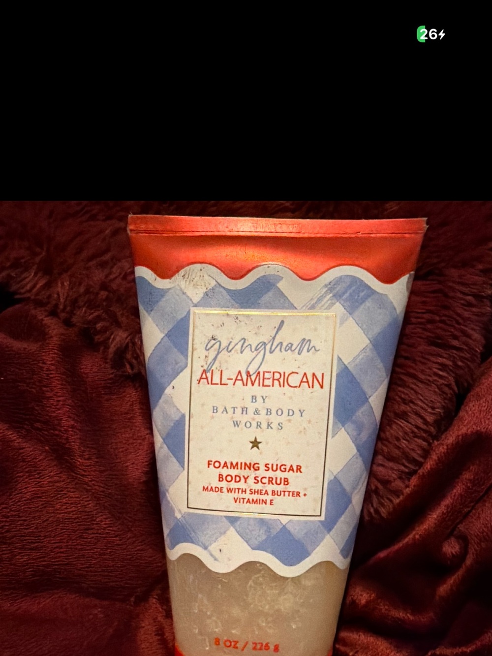 Bath & Body Works Gingham All-American Foaming Sugar Body Scrub - Blue/Red